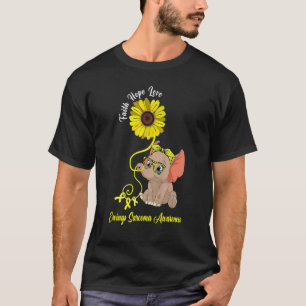 Ewings Sarcoma Awareness Elephant Faith Hope Love T-Shirt