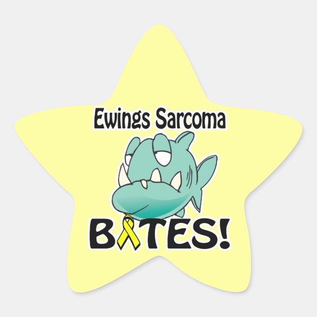 Ewings Sarcoma BITES Star Sticker (Front)