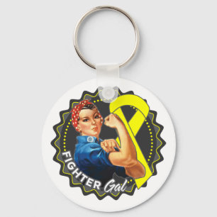 Ewings Sarcoma Fighter Gal Key Ring