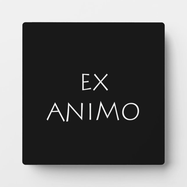 Ex animo plaque (Front)