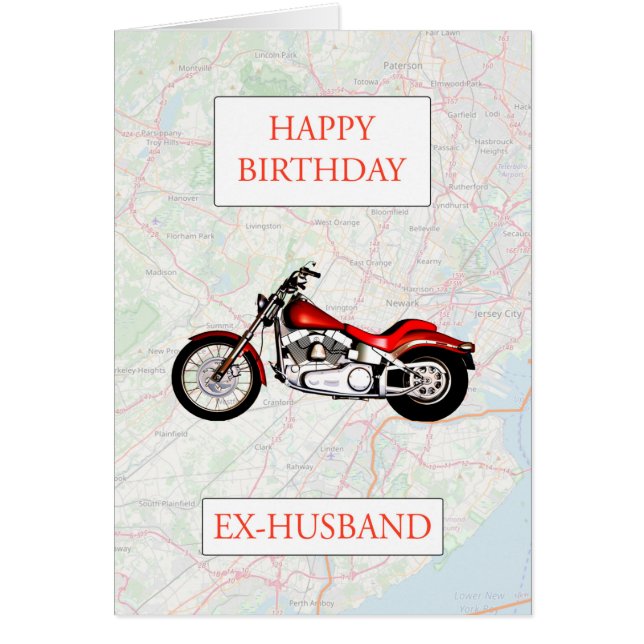 Ex-Husband Map and Motorbike Birthday (Front)