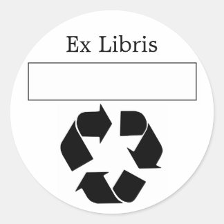 Ex Libris Bookplate Classic Round Sticker