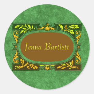 Ex Libris Cartouche Sticker