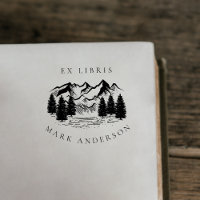 Ex Libris Country Hand-drawn Mountain Custom Name