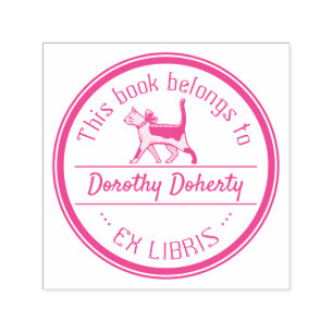 Ex Libris Cute Cat Self-inking Stamp