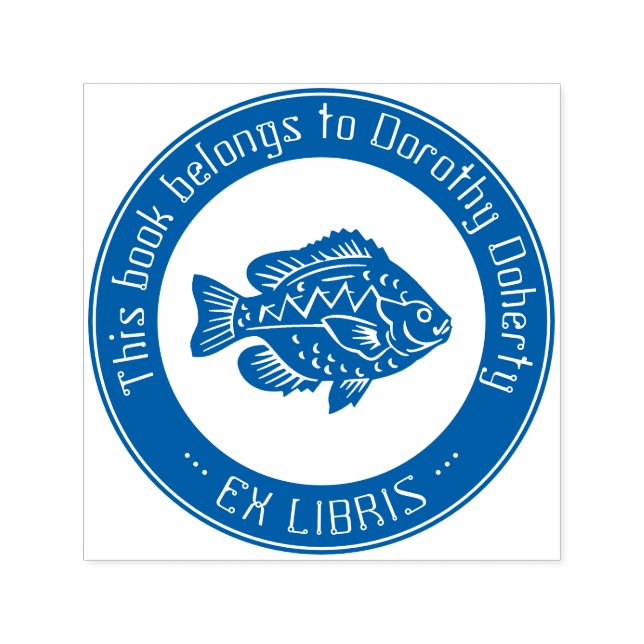 Ex Libris | Cute Fish Self-inking Stamp (Design)