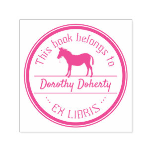 Ex Libris Cute Horse Self-inking Stamp