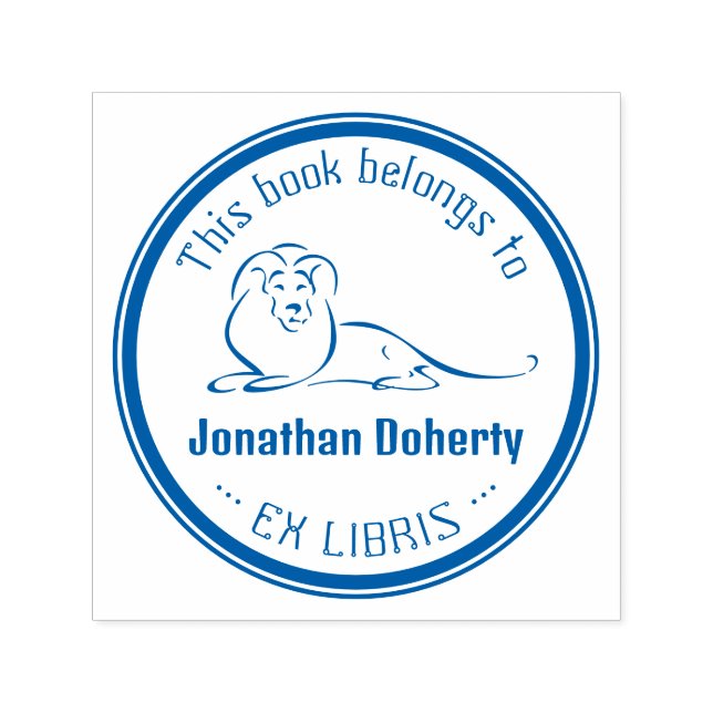 Ex Libris | Cute Lion Self-inking Stamp (Design)