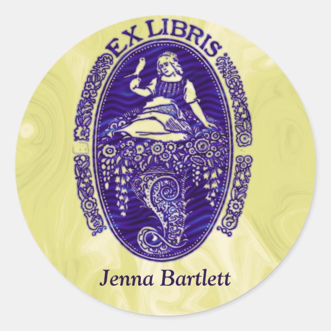 Ex Libris Dutch Blue Sticker (Front)