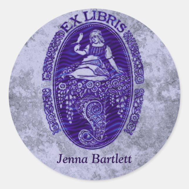Ex Libris Dutch Blue Sticker (Front)