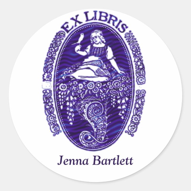Ex Libris Dutch Blue Sticker (Front)