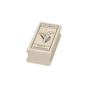 EX libris exlibris Book library bookplate bluebell Rubber Stamp