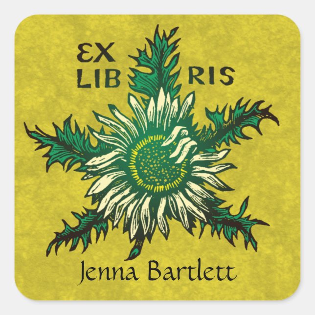 Ex Libris Floral Sticker (Front)
