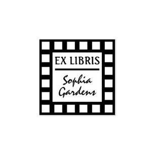 Ex Libris Modern Rubber Stamp