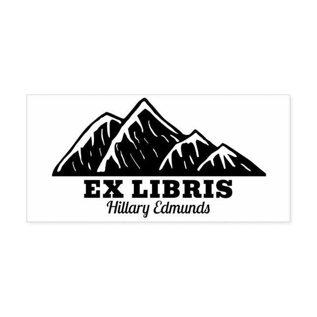 Ex Libris Mountains Rubber Stamp (Imprint)