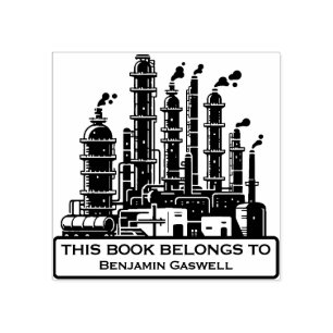 Ex Libris - Oil Refinery Rubber Stamp