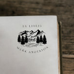 Ex Libris Rustic Hand-drawn Mountain Custom Name Self-inking Stamp<br><div class="desc">Ex Libris Rustic Hand-drawn Mountain Custom Name Self-inking Stamp. Featuring serif typography with a hand-drawn mountain landscape in the centre.</div>