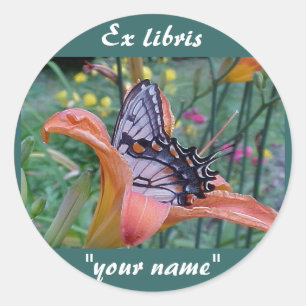 Ex libris Swallowtail Butterfly Stickers Customise