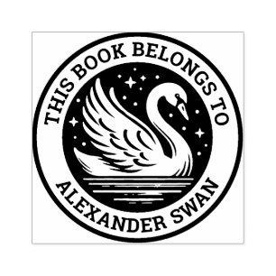 Ex Libris - Swan Rubber Stamp