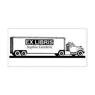 Ex Libris - Truck Rubber Stamp