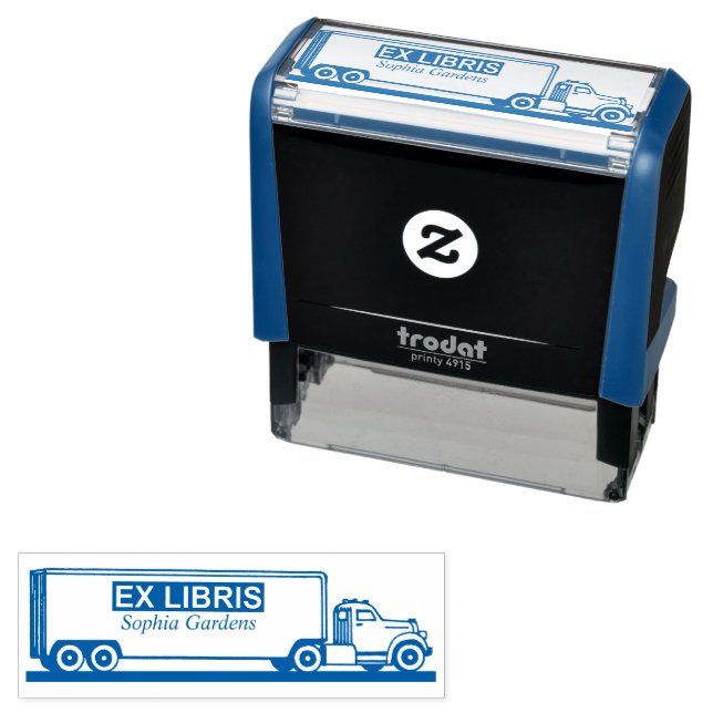 Ex Libris - Truck Self-inking Stamp (In Situ)