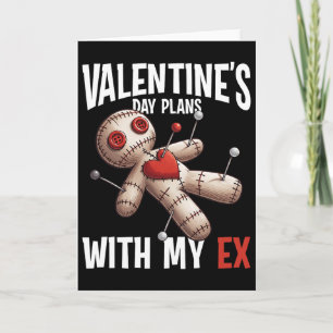 Ex Lover Voodoo Doll Valentines Day Plan Funny Rev Card