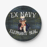 Ex Navy Elephant Seal Party Tshirt Matching 2041
