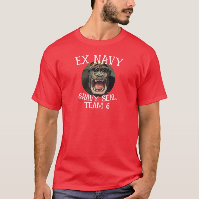 Ex Navy Elephant Seal TEAM 6 T-Shirt (Front)