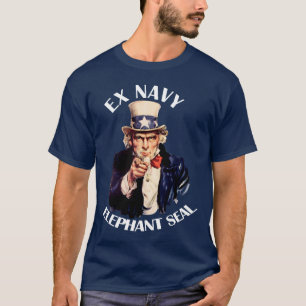 Ex Navy Elephant Seal Veteran Souvenir T-Shirt