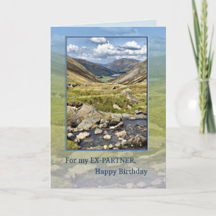 Ex-Partner Birthday with a Mountain Landscape Card
