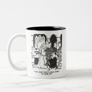 Ex proposes to a Bride at her Wedding - Funny Two-Tone Coffee Mug