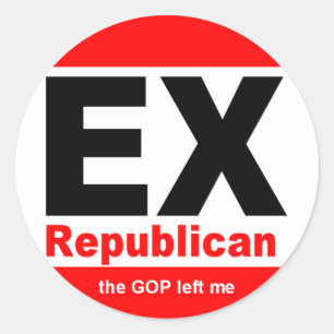 Ex-Republican Lapel Stickers