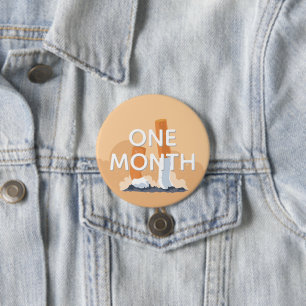 ex smoker one month quit smoking 7.5 cm round badge