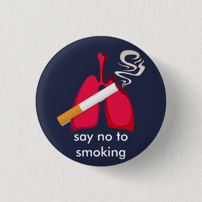 ex smoker quit smoking 3 cm round badge (Front)