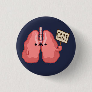 ex smoker quit smoking 3 cm round badge