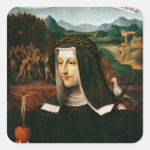 Ex Voto dedicated to St. Catherine of Siena Square Sticker
