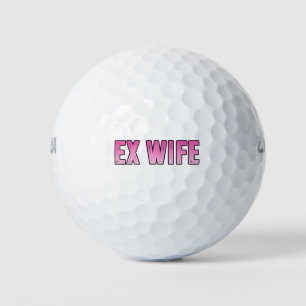ex wife ex husband golf balls