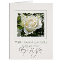 Ex-wife loss Rose sympathy Card