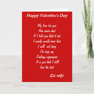 Ex-wife valentine's day cards