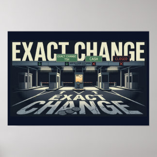 Exact Change Retro Night Drive 18x12 Poster | Nigh