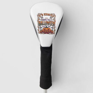 Exactly Days Till Halloween Jack Lantern Bats_1 Golf Head Cover