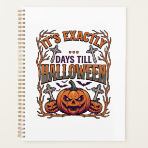Exactly Days Till Halloween Jack Lantern Bats_1 Planner