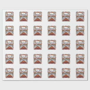 Exactly Days Till Halloween Jack Lantern Bats_1 Wrapping Paper