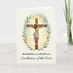 Exaltation of the Cross Feast Day Blessings Wreath Card