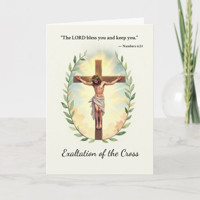 Exaltation of the Cross God's Peace and Blessings Card (Front)