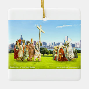 Exaltation of the Holy Cross Ceramic Ornament