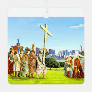 Exaltation of the Holy Cross Metal Tree Decoration
