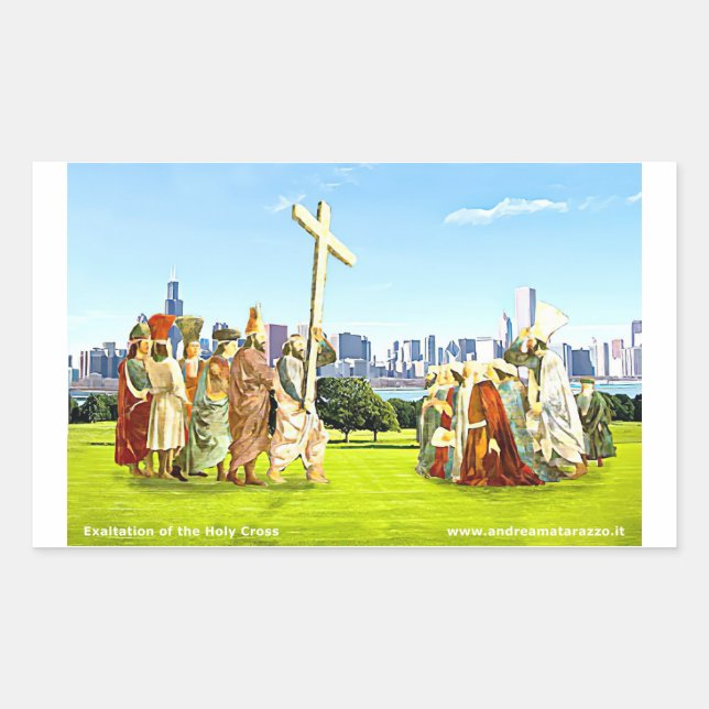 Exaltation of the Holy Cross   Rectangular Sticker (Front)