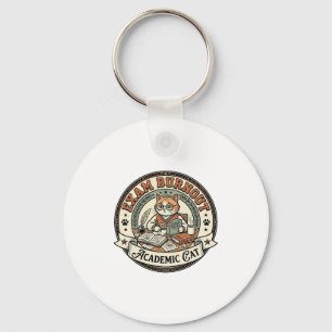 Exam Burnout Academic Cat Exam Burnout Academic Ca Key Ring