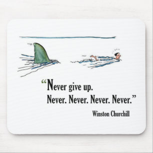 Exam motivational quote by Winston Churchill Mouse Pad